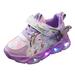 nsendm Female Shoes Little Kid Tennis s for Kids Lights Spring and Autumn New Leather Casual and Comfortable Cartoon Sports Shoes Aerial Shoes for Kids Purple 11