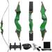 Black Hunter Archery Takedown Recurve Bow 60 Right Hand Hunting Bow Set with Arm Guard Finger Guard Bow Stringer Fur Pad Arrow Rest 20-60 lbsï¼ˆ45lbsï¼‰