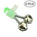 5 Pcs Fishing Rod Alarm Bells Clip Style Dual Bells Rod Clamp Tip Clip Twin Alert Bells