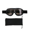 Winter Riding Glasses Goggles Ski Snowboard Motorcycle Sun Glasses Eyewear (Black Frame and Brown Eyeglass)