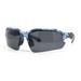 Polarized Xloop Camo Print Wrap Half Rim Baseball Sport Plastic Sunglasses Navy