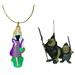 Sleeping Beauty Purple Aurora & Goons Guards Ornament PVC Figure Maleficent 3â€� New