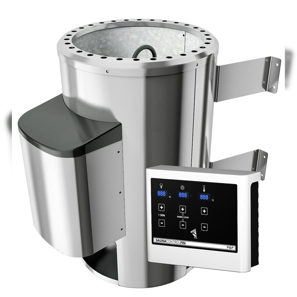Karibu Saunaofen 3,6 kW PnP SET mit Steinen und Strg. Easy Image