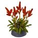 Nearly Natural 27 inch Tropical Bromeliad Artificial Plant in Decorative Bowl