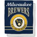 Milwaukee Brewers 50" x 60" Retro Emblem Flannel Fleece Sherpa Blanket