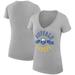 Women's G-III 4Her by Carl Banks Heather Gray Buffalo Sabres City Graphic V-Neck Fitted T-Shirt