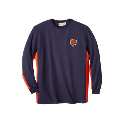 Men's Big & Tall NFL® Long-sleeve waffle crewneck by NFL in Chicago Bears (Size XL)