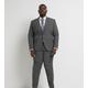 River Island Big & Tall checked suit jacket in grey check