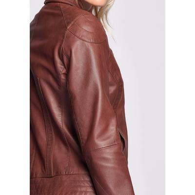 Lederjacke MAZE "31Ryana", Damen, Gr. XL, rot (oxblood), Obermaterial: 100% Leder, Lamm / Futter: 100% Baumwolle / Ärmelfutter: 100% Polyester, Jacken Image