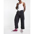 Element utility loose fit cargo trousers in black
