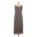 Rabbit Rabbit Rabbit Designs Casual Dress - Midi Scoop Neck Sleeveless: Brown Dresses - Women's Size 6 Petite