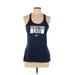 Nike Active Tank Top: Blue Graphic Activewear - Women's Size Large