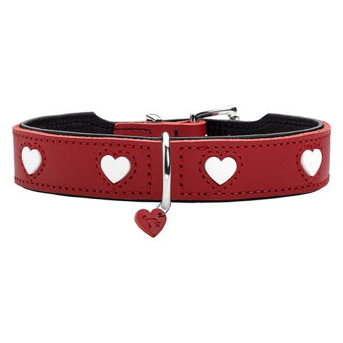 HUNTER Halsband Love, rot 50: 35-43cm Hund