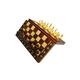 Wooden International Chess Set - 3 in 1 Checkers Backgammon Game - Folding Chess Board - Great Entertainment Item for Chess Lovers - Chess Game