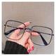 Reading Glasses, Vintage Chic Anti-blue Light Reading Glasses For Women, Alloy Square Clear Computer Hyperopia Eyeglasses Female (Color : Red Clear, Size : +3.5) (Black Clear)