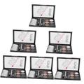 minkissy 6 Sets Eyebrow Powder Set Pigmented Matte Brow Makeup Eye Shadow Make up Palettes Brow Highlighter Eyebrow Pomade Eye Brow Shaping Kit Makeup Supply Abs Eyebrow Stickers Cosmetic