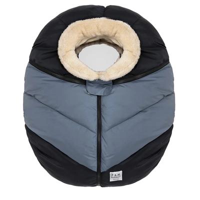 7 A.M. Enfant Cocoon Car Seat Cover - Black / Ash Blue