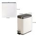 APARTMENTS 1.3 Gallons Metal Step On Trash Can Sets Metal in Brown/White | 11.81 H x 5.51 W x 11.02 D in | Wayfair APARTMENTS878726e