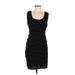 Max Studio Casual Dress - Sheath Scoop Neck Sleeveless: Black Solid Dresses - Women's Size Medium