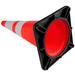 VEVOR Traffic Cones Safety Road Parking Cone w/ Black Weighted Base in Red | 36 H x 13.8 W x 13.8 D in | Wayfair 36INHDBJMLZ6PCS01V0