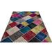 Multicolor 63" x 91" L Area Rug - Lofy Iskece Rectangle 5'3" X 7'7" Area Rug 91.0 x 63.0 x 1.0 in Cotton/Wool | 63" W X 91" L | Wayfair