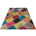 Multicolor 63" x 91" L Area Rug - Lofy Rectangle Iskece Rectangle 5'3" X 7'7" Area Rug 91.0 x 63.0 x 1.0 in whiteCotton/Wool | 63" W X 91" L | Wayfair