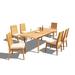 Teak Smith Rectangle 6 - Person 94" Long Teak Outdoor Dining Set Wood/Teak in Brown/White | 94 W x 40 D in | Wayfair DSCharleston_94Rect_7_AL_3