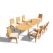 Teak Smith Rectangle 10 - Person 117" Long Teak Outdoor Dining Set Wood/Teak in Brown/White | 117 W x 43 D in | Wayfair