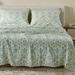 Patina Vie Maison Premium 100% Turkish Cotton Vintage Printed Sheet Set Flannel/Cotton in Green/Blue/White | Queen | Wayfair PE200049