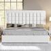 Latitude Run® Upholstered Metal Standard Storage Bed Linen in White | 43.3 H x 79.8 W x 82.9 D in | Wayfair CDE33742DD9D47C3AB978FF7623BA808