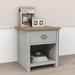 Gracie Oaks Corymbia Wooden One Drawer Nightstand for Bedroom Wood in Brown/Gray | 19.7 H x 17.7 W x 17.7 D in | Wayfair