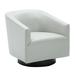 Barrel Chair - Swivel Chair - Latitude Run® Wood Base Swivel Chair, Barrel Chair, Accent Chair Faux Leather/Wood in Gray | Wayfair