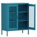 Latitude Run® 31.5" Wide 3 - Shelf Storage Cabinet Stainless Steel in Blue | 40 H x 31.5 W x 15.8 D in | Wayfair 5384A272FE5E48C5B34F11023E299B4A