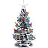 The Holiday Aisle® 11" Ceramic Christmas Tree Tabletop Christmas Tree Lights w/ 28 Multicolored Lights | Wayfair 6DF0D63976824ECD981FA46B85606177