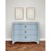Worlds Away Cora 3 - Drawer Accent Chest Wood in Blue | 34 H x 42 W x 20 D in | Wayfair CORA LB