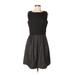Pim + Larkin Casual Dress - A-Line: Gray Print Dresses - Women's Size Medium