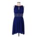 La Nouvelle Renaissance Cocktail Dress: Blue Dresses - Women's Size 6