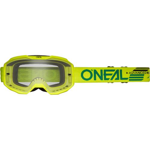 Oneal B-10 Solid Clear Motocross Brille, gelb