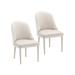 Porthos Home Wren Velvet Dining Chairs with Velvet Covered Rubberwood Legs, Set of 2