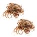 2Pcs Elastic Hair Ring Fluffy Curly Wig Hair Ties Women Ponytail Wig High Temperature Silk Wig for Women Girls 22H10