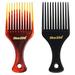 NUOLUX 2 Pcs Large Hair Combs Wide Tooth Comb Hair Detangling Comb Hairstyling Molding Comb Oil Head Comb (Amber Black Color)