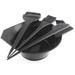 Glamsa Hair Dye Brush Hair Color Bush Plastic4PC Hair Colour Comb Dye Brush and Hair Color Apron Mixing Bowl Hair Colouring Kit (Black Pack of 4)