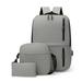 6588 USB Laptop Backpack High Capacity Business Bag Set for Men Double Shoulder Bag