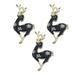 3PCS Christmas Deer Phone Cover Accessories Christmas Deer Phone Cover Ornaments Mobile Phone Case Decorative Accessories DIY Alloy Phone Shell Accessory for Women Lady Phone Use Black