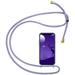 Compatible with iPhone 12 Pro Max Strap Case Silicone Lanyard Neck Crossbody Adjustable Necklace Protective Back Cover Phone Bag for iPhone 12 Pro Max 6.7 inch 2020 Purple