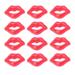 NUOLUX 100pcs DIY Clothes Accessory Red Lips Shape Mobile Phone Case Sticker Decor Crafts Supplies Embellishments(10MM Random Color)