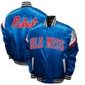 Men's Franchise Club Powder Blue Ole Miss Rebels Power Satin Full-Snap Jacket