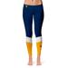 Women's Vive La Fete Navy/Gold West Virginia Mountaineers Color Block Yoga Leggings