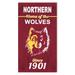 Northern State University Wolves 11'' x 20'' Indoor/Outdoor Home Sign