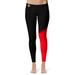 Women's Vive La Fete Black/Red Louisiana Ragin' Cajuns Plus Size Color Block Yoga Leggings